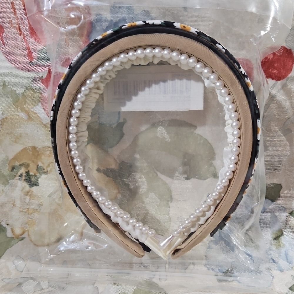 6 Piece Womens Headbands Hair Hoop Non Slip-Fashion Pearl Headband - NEW